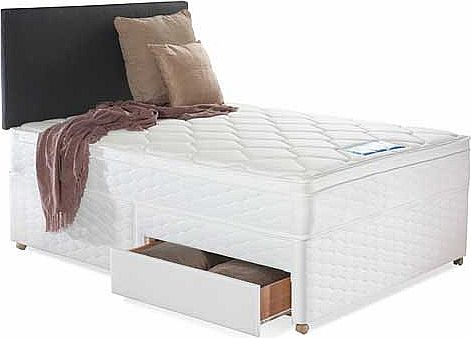 Sealy Siesta 1500 Pocket Double Divan Bed - 2 Drw