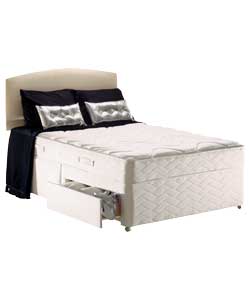 Silver Penrith Micro Quilt King Size Divan 2 Drawers