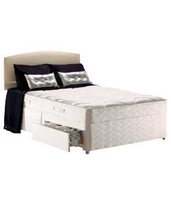 Silver Penrith Micro Quilt Super King Divan 4 Drawers