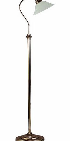 Searchlight Electric Floor lamp - Antique Brass with Scavo glass shade CTSL