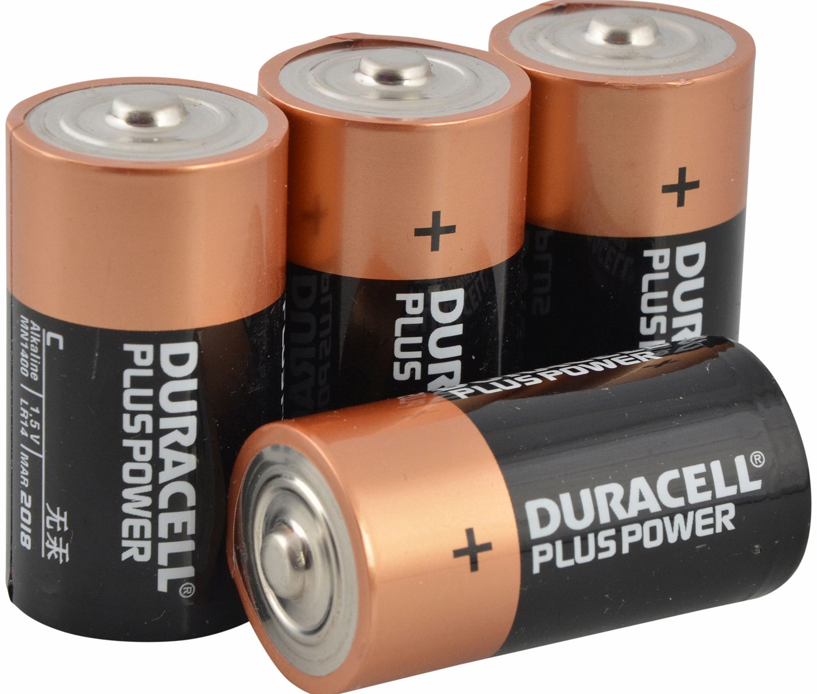 Duracell Plus Power C Cell Batteries Pack of 4