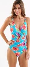 Seaspray, 1294[^]236663 South Pacific Long Length Draped One Piece - Aqua