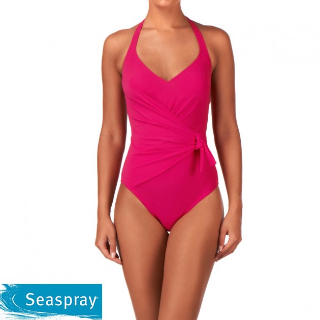 Seaspray Womens Seaspray Plain Style Swimsuit - Cerise