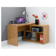 Corner Desk, Oak Effect