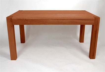 Dark Oak Fixed Oak Dining Table - 1800mm
