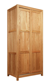 seattle Light Oak Full Hanging Wardrobe - 900mm