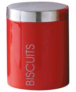 Seattle Red Stainless Steel Metal Biscuit Tin