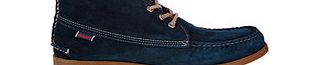 Campsides navy suede moccasin boots