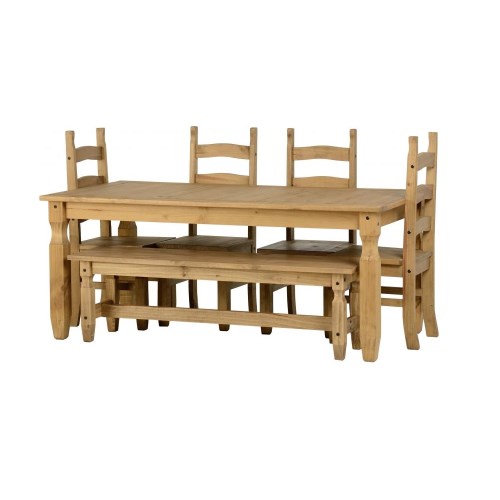 Corona 6 Dining Set With 5 Bench And