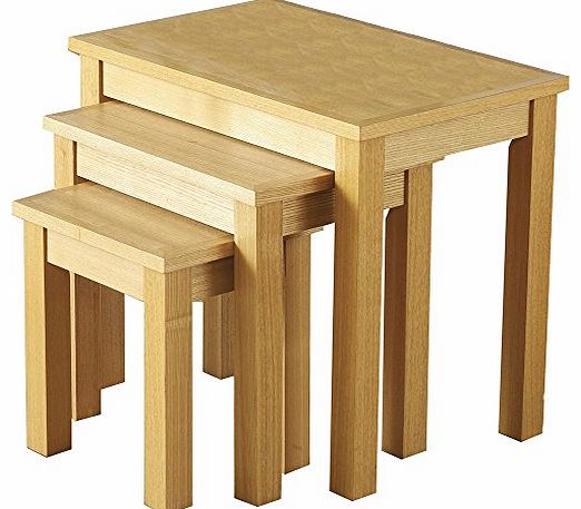 Seconique Oak Occasional Oakleigh Nest Of Tables