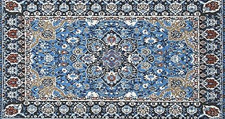 SecretRain 10 x 17cm 1:12 Dollhouse Miniature Embroidered Carpet Woven Floral Rug Floor Coverings