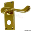 Securit 118mm Brass Scroll Privacy Handles 1 Pair
