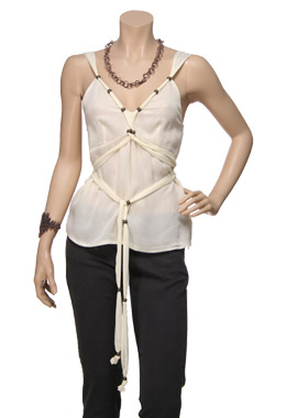 See by Chloe Cream Grecian Bead Top by See by Chloe