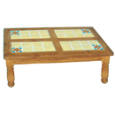 Segusino mexican pine coffee table with tiles