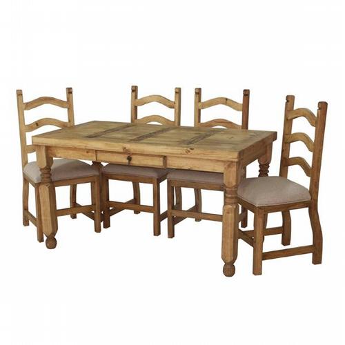 Segusino Mexican Pine Furniture Segusino Mexican Dining Set (140cm Table 4 Chairs)