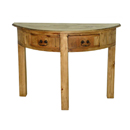 mexican pine half moon console table