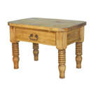 mexican pine one drawer side table