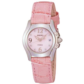 Seiko SXD707P1 Ladies Vivace with Pink Leather Strap