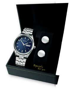 Gents Watch and Cuff Links Set