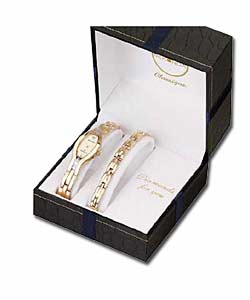 Ladies Classique Watch and Bracelet Set
