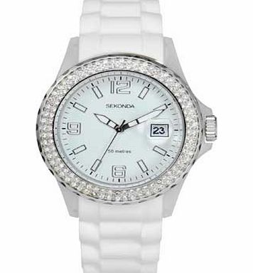 Sekonda Ladies Partytime White Crystal Watch