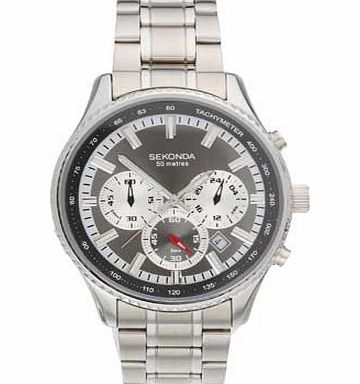 Mens Silver Chronograph Watch