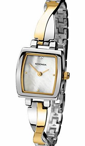 Sekonda Womens Quartz Watch with Mof Pearl Dial Analogue Display and Two Tone Bracelet 2128.71