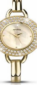 Sekonda Womens Quartz Watch with Mother of Pearl Dial Analogue Display and Gold Bracelet 4910G.08