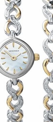 Sekonda Womens Quartz Watch with Mother of Pearl Dial Analogue Display and Two Tone Bracelet 4659G.42