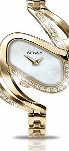 Seksy by Sekonda Womens Quartz Watch with Mother of Pearl Dial Analogue Display and Gold Stainless Steel Bracelet 4861.37