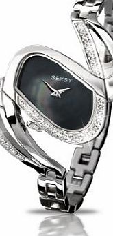 Seksy by Sekonda Womens Quartz Watch with Mother of Pearl Dial Analogue Display and Silver Stainless Steel Bracelet 4559.37