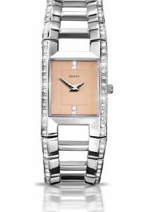 Seksy Wrist Wear by Sekonda Womens Quartz Watch with Peach Dial Analogue Display and Silver Stainless Steel Bracelet 4709.37