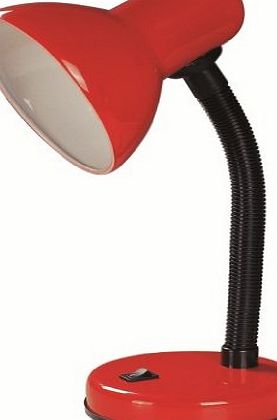 Red Desk Lamp Flexible Reading Light Decorative Table Lamp Office Study Bedsides With Bulb