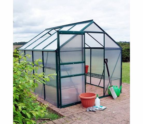 Selections Kingfisher Premium 6 x 8 Green Aluminium Greenhouse