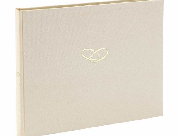 Semikolon Eternity Guestbook unlined chamois Wedding Rings     96 sheets hand made paper     WEDDING BOOK for unforgettable`` Moments     Quality made by Semikolon