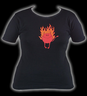 Devil Flames Skiiny Fit T-shirt