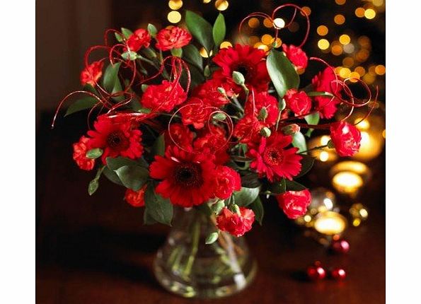 SendaBunch Flowers for Christmas, Red Hot Germini Bouquet