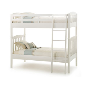 Serene , Eleanor 3FT Wooden Bunk Bed - White