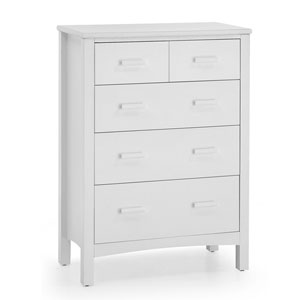 , Eleanor 5 Drawer Chest - Opal White