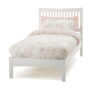 Serene , Mya, 3FT Single, Wooden Bedstead - White