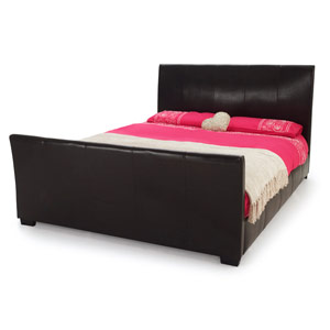 Serene , Napoli, 4FT 6 Double Faux Leather Bedstead