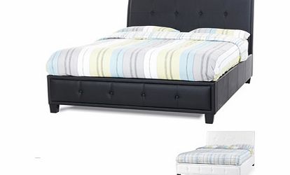 Catania 4FT Small Double Leather Bedstead