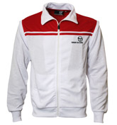 Red and White Tracksuit Top