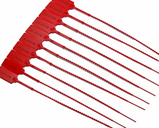 SERPRO 100 X RED SECURITY TAGS NUMBERED PULL TIES SECURE ANTI-TAMPER SEALS