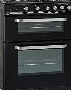 Servis STG60B 60cm Twin Cavity Gas Cooker in Black