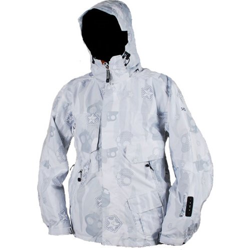 Mens Sessions Skullcandy Co-op Tech Snow Jacket White SSC Camo