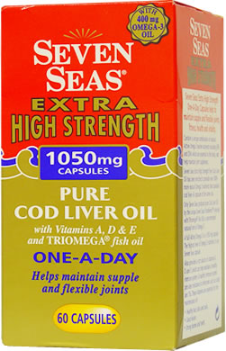 Seas Extra High Strength Cod Liver Oil Capsules - 60