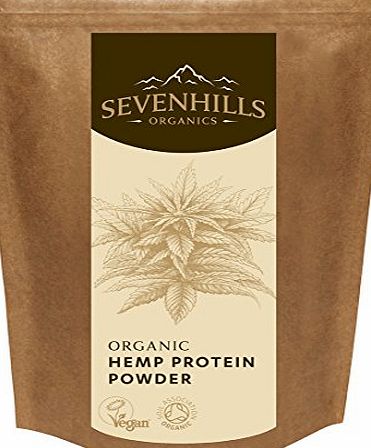 Sevenhills Organics Raw Hemp Protein Powder 500g, certified organic by the Soil Association