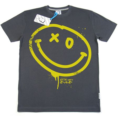 Smiley Face Vintage Black T-Shirt