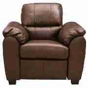 Leather Recliner Armchair, Chocolate